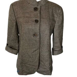 Lafayette 148 Tweed Wool Blend Blazer/Jacket Size 10P